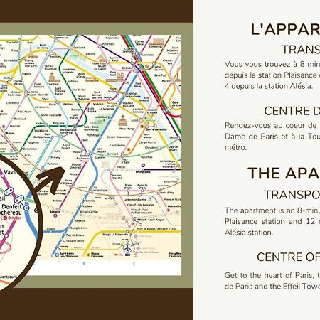 Apartment 1 Bedroom # Paris 14 # Alesia Luaran gambar